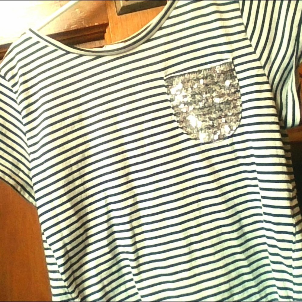 black and white striped shirt